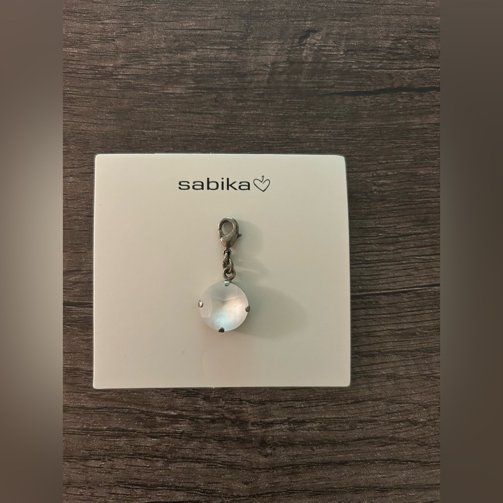 Sabika Matte White Charm Pendant